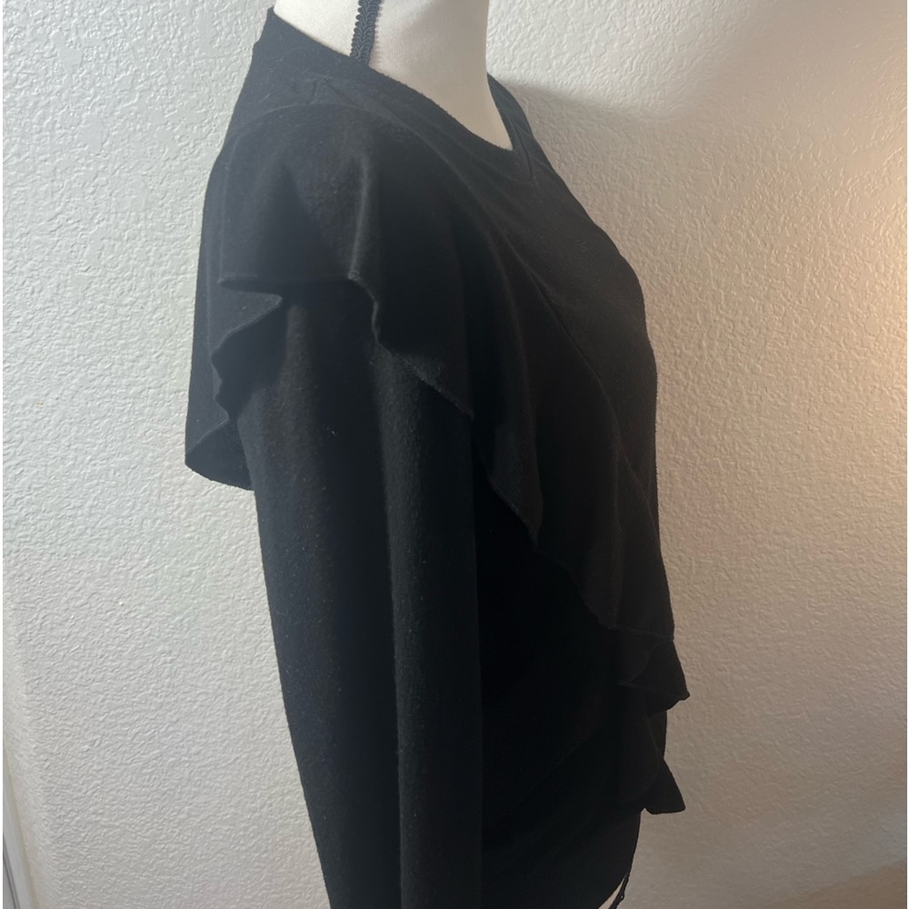 Black Ruffle Sweater - Picture 4 of 4